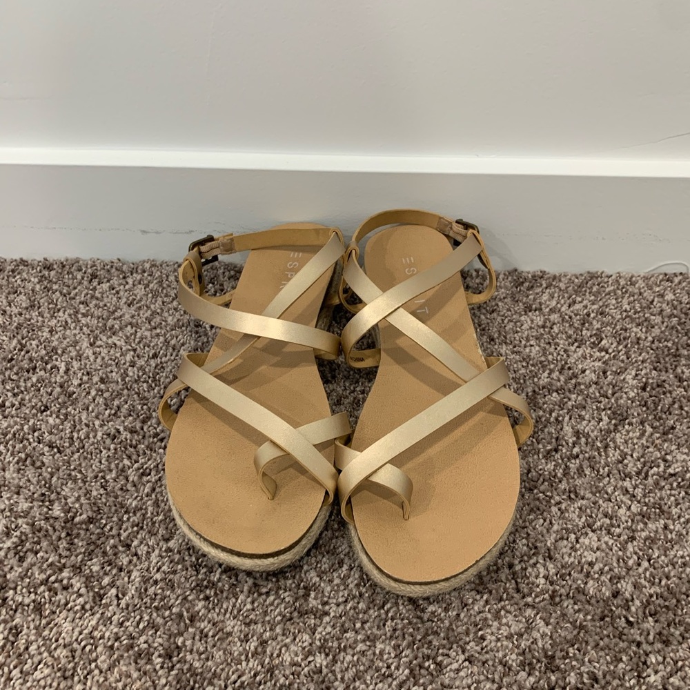 Spirit gold sandals size 10